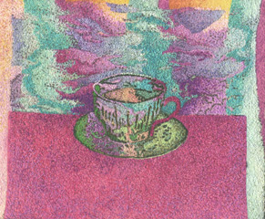 Cup with a Desert Landscape II